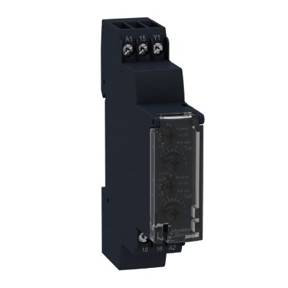 Picture of Modular timing relay, Harmony Timer Relays, 8A, 1CO, 1s..100h, asymmetrical flashing, 24V DC 24...240V AC DC