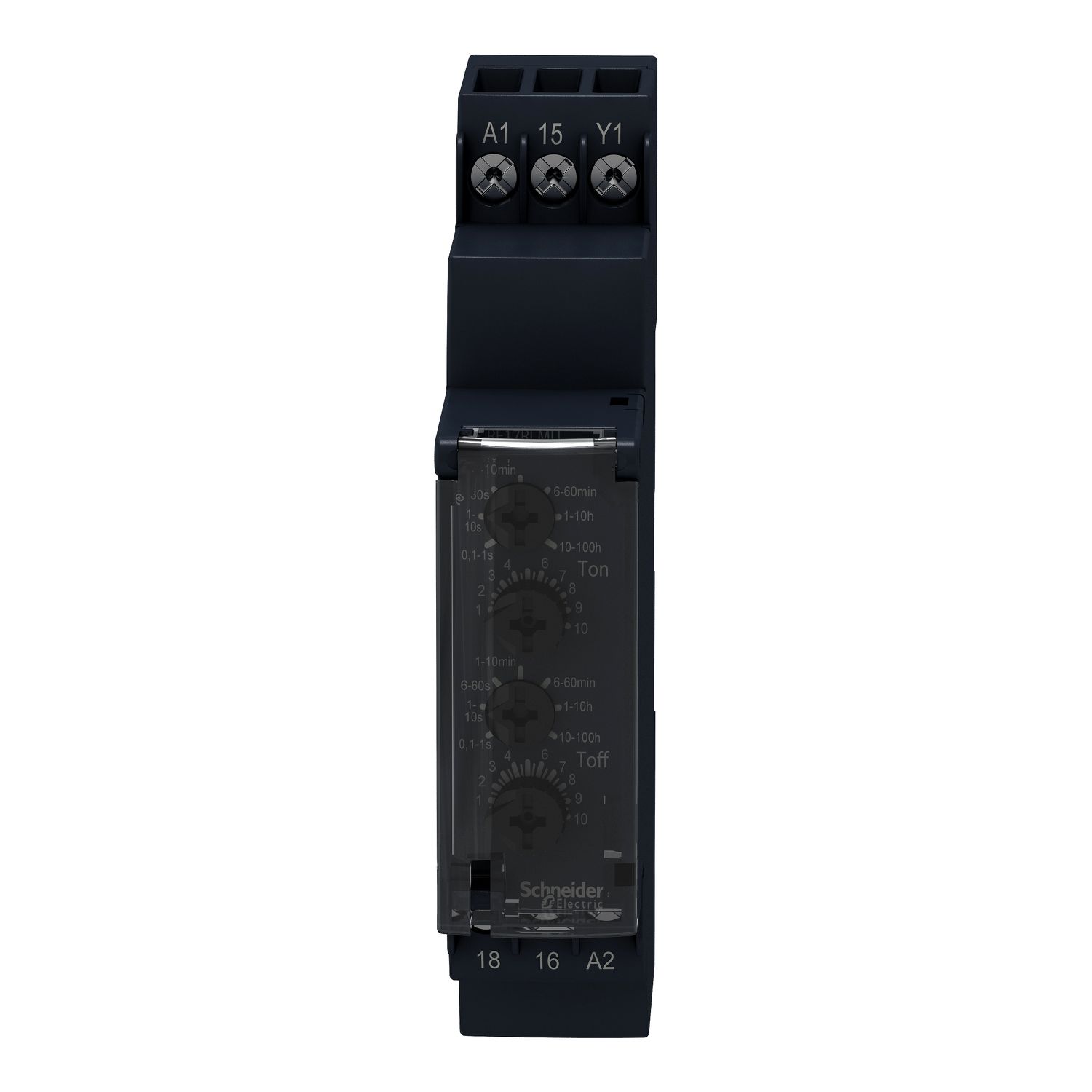 Picture of Modular timing relay, Harmony Timer Relays, 8A, 1CO, 1s..100h, asymmetrical flashing, 24V DC 24...240V AC DC