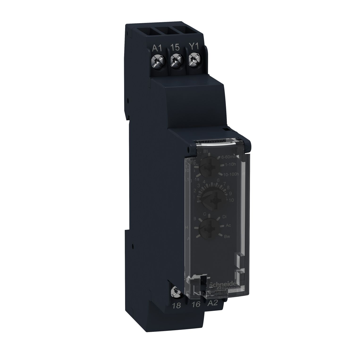 Picture of Modular timing relay, Harmony Timer Relays, 8 A, 1 CO, 1 s..100 h, multifunction, 24 V DC / 24...240 V AC/DC