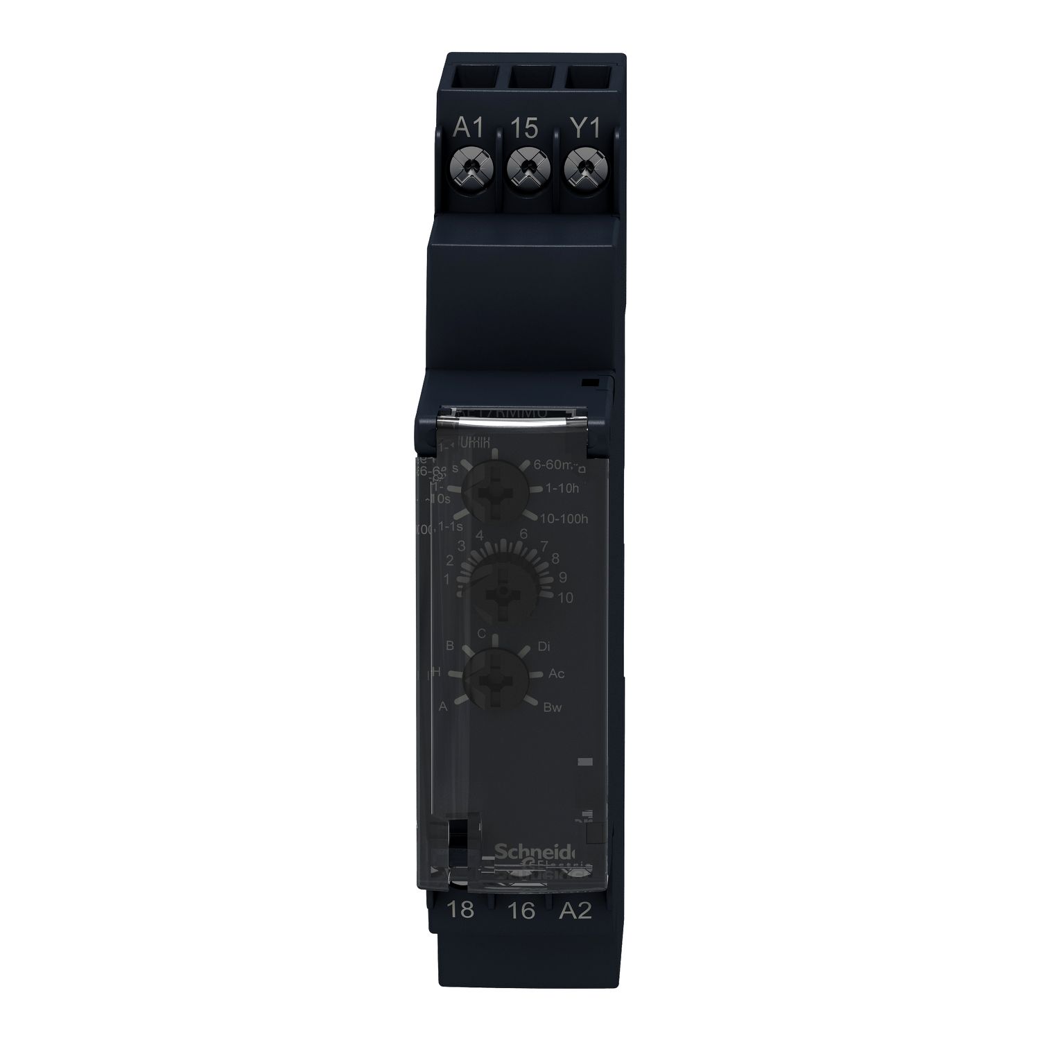 Picture of Modular timing relay, Harmony Timer Relays, 8 A, 1 CO, 1 s..100 h, multifunction, 24 V DC / 24...240 V AC/DC