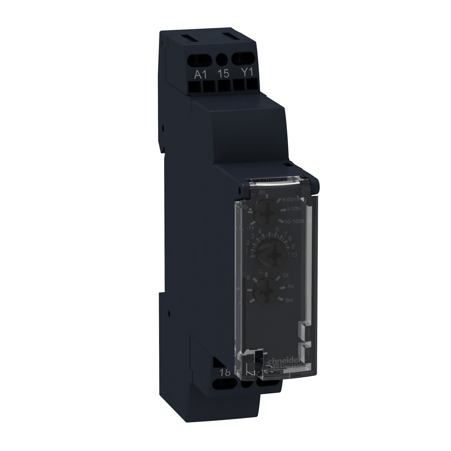 Picture of Modular timing relay, Harmony Timer Relays, 8A, 1CO, 0.1s..100h, multifunction, 12...240V AC DC