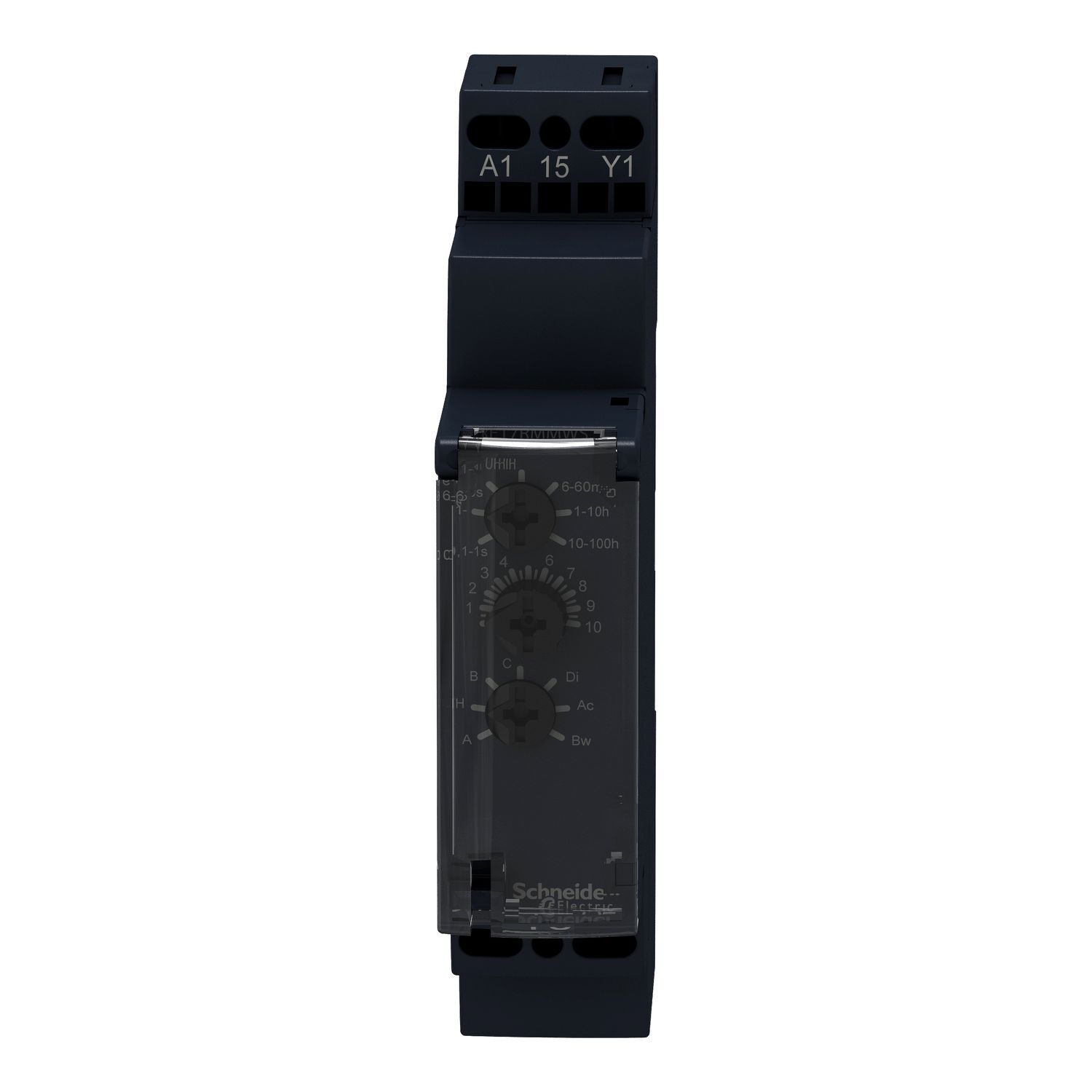 Picture of Modular timing relay, Harmony Timer Relays, 8A, 1CO, 1s..100h, multifunction, spring terminals, 12...240V AC DC
