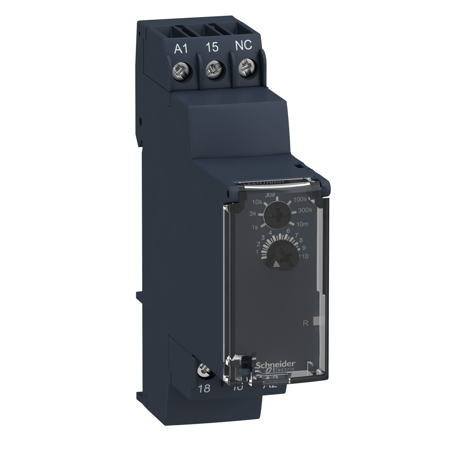 Picture of single function relay, Harmony Timer Relays, 5A, 1 CO, 0.05sâ€¦10min, delay on de energization, 24...240V AC DC