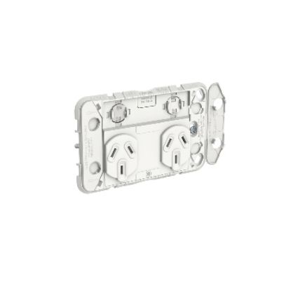 Picture of Clipsal Iconic, Double Power Point Grid, Horizontal Mount, 250V, 10A