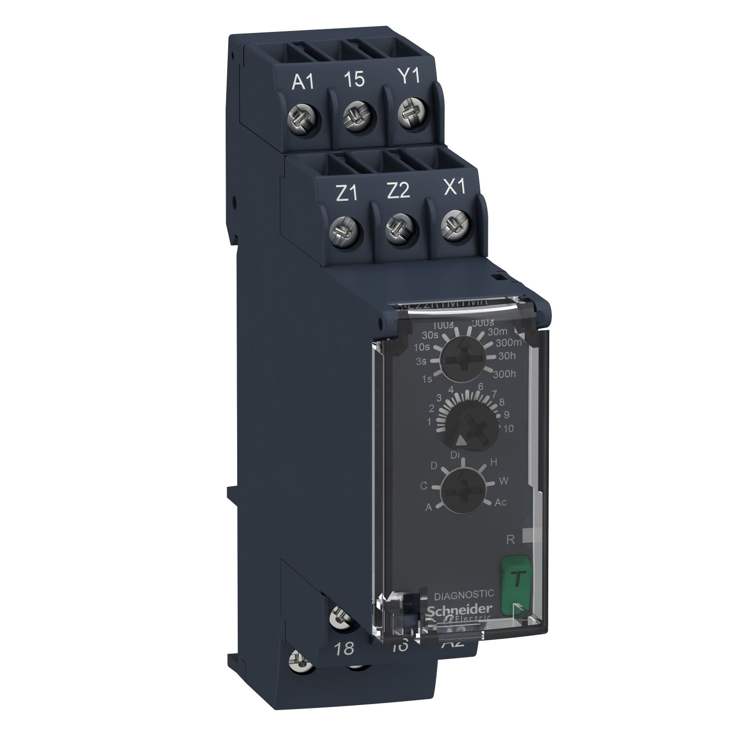 Picture of multifunction relay, Harmony Timer Relays, 8A, 1 CO, 0.05sâ€¦300h, symmetrical flashing, 24...240V AC DC