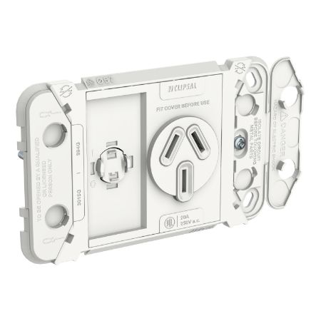 Picture of Clipsal Iconic, Grid Socket, Horizontal Single, 20A, 250V