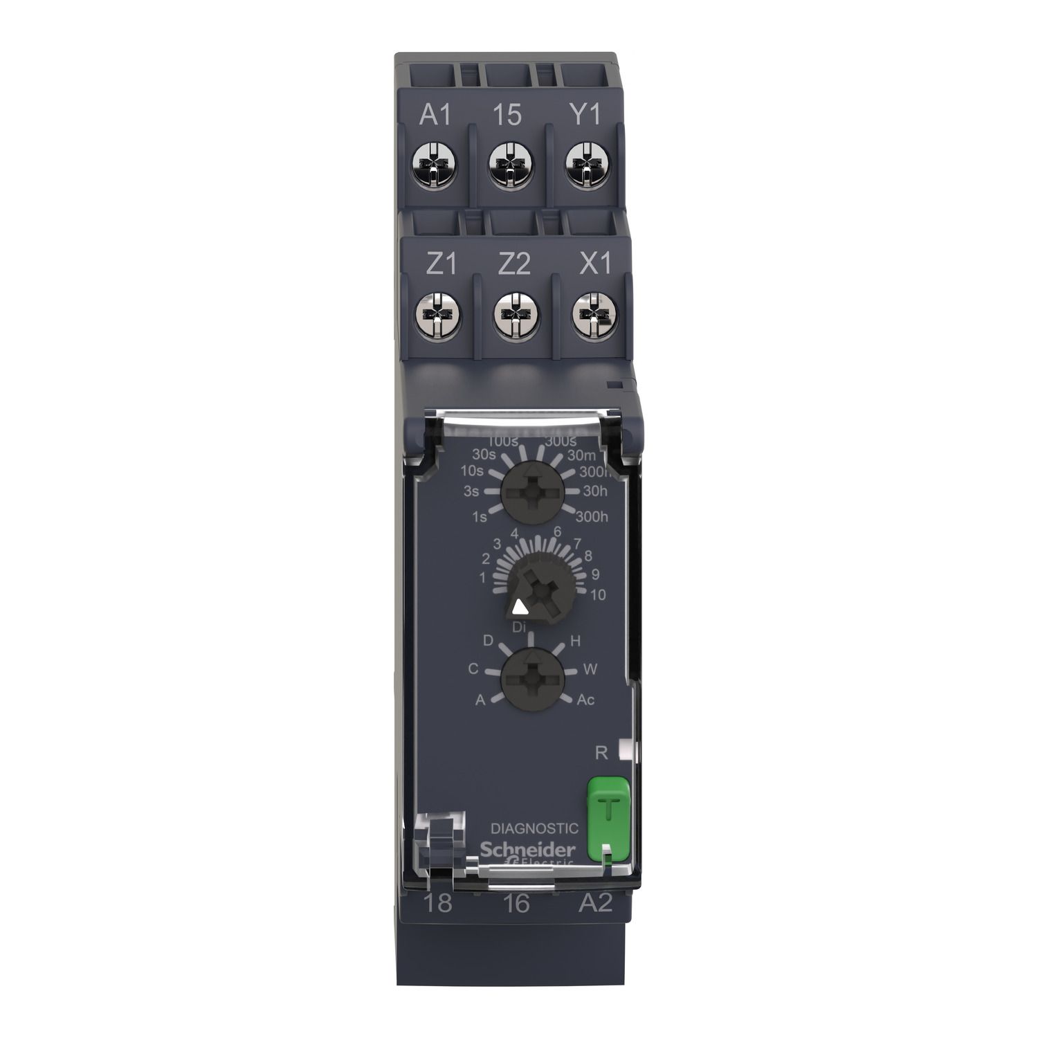 Picture of multifunction relay, Harmony Timer Relays, 8A, 1 CO, 0.05sâ€¦300h, symmetrical flashing, 24...240V AC DC