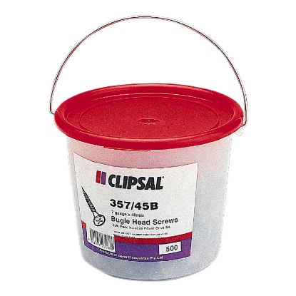 Picture of Clipsal - General Accessories, Screws, Bugle Head, Needle Point, 7 X 45mm, Bucket 500