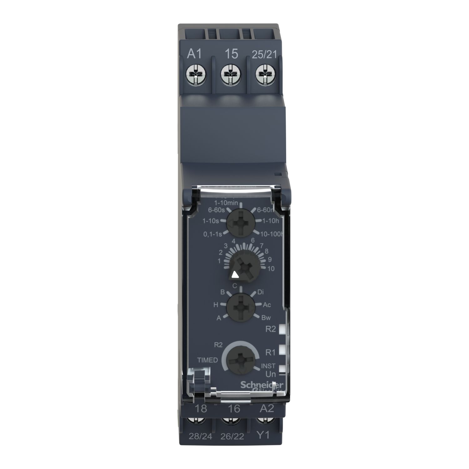 Picture of multifunction relay, Harmony Timer Relays, 8A, 2CO, 0.1sâ€¦100h, symmetrical flashing, 12..240V AC DC