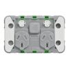 Picture of Clipsal Iconic, Connected Smart Socket Wiser, Grid Horizontal Twin, 10A, 250V