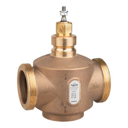 Picture of Venta V241 Globe Valve, 2-Way, PN16, G 2-3/4 External Thread, DN50, Kvs 38, Bronze Body, Stainless Trim, Stem Up Closed.