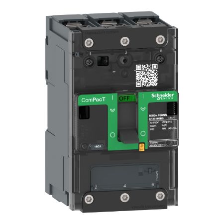 Picture of Switch disconnector, ComPacT NSXm 50NA, 3 poles, thermal current Ith 50A, compression lugs and busbar connectors