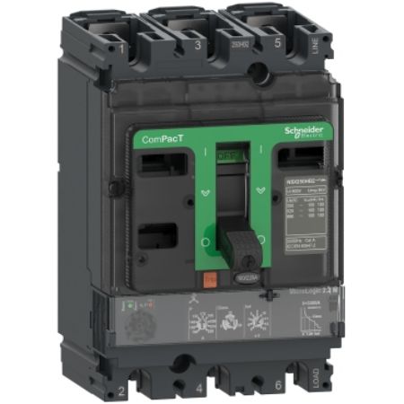 Picture of Circuit breaker, ComPacT NSX160H, 70kA/415VAC, 3 poles, MicroLogic 2.2M trip unit 150A
