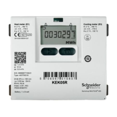 Picture of KE Series Heating And Cooling Meter, R¾ Threaded Brass, 2.5 m³/h Nominal, Return