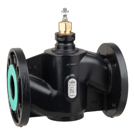 Picture of Venta V211 Globe Valve, 2-Way, PN16, Flanged, DN50, 38 kvs, Nodular Iron Body and Seat, Brass Plug, Stem Up Closed.