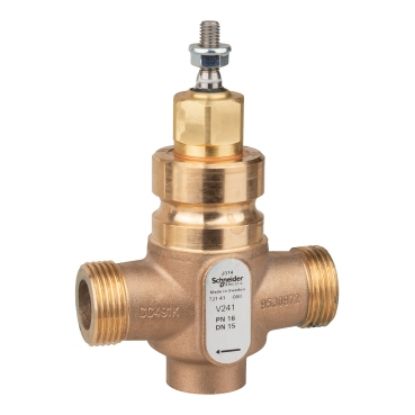 Picture of Venta V241 Globe Valve, 2-Way, PN16, G 1 External Thread, DN15, Kvs 1.0, Bronze Body, Stainless Trim, Stem Up Closed.