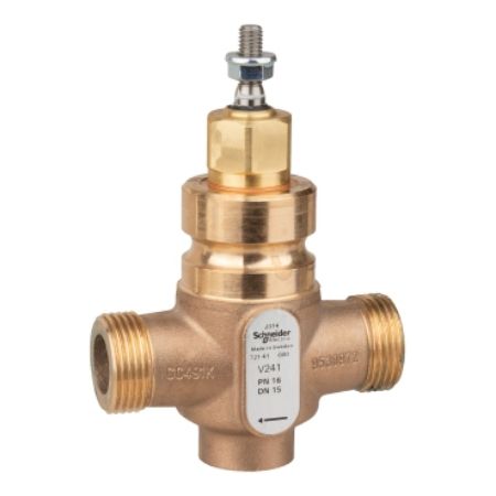 Picture of Venta V241 Globe Valve, 2-Way, PN16, G 1 External Thread, DN15, Kvs 1.0, Bronze Body, Stainless Trim, Stem Up Closed.