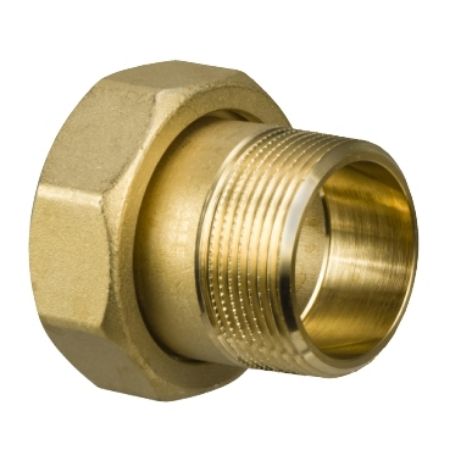 Picture of 2xDN40 External Threaded End Connections with Fibre Gaskets, G 2 to valve, R 1.1/2 (External taper) to pipe.