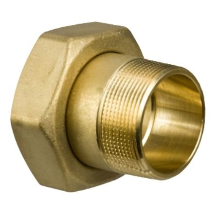 Picture of 2xDN50 External Threaded End Connections with Fibre Gaskets, G 2.1/2 to valve, R 2 (External taper) to pipe.