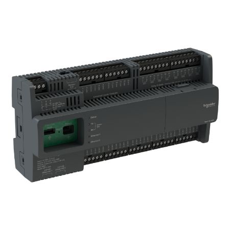 Picture of Controller, SpaceLogic IP, MP-C, BACnet/IP, 24 points, 4 universal input/output Type Uc, 4 Form A relay outputs, 16 universal input/output Type Ub
