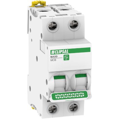 Picture of Clipsal MAX9, Miniature Circuit-Breaker (MCB), 2P, 25A, C Curve, 6000A, 415V, Distribution