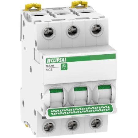 Picture of Clipsal MAX9, Miniature Circuit-Breaker (MCB), 3P, 6A, C Curve, 6000A, 415V, Distribution