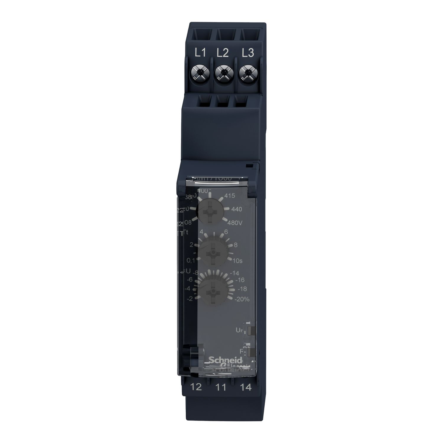 Picture of Modular multifunction 3-phase supply Control Relay, Harmony Control Relays, 5 A, 1 CO, 208...480 V AC