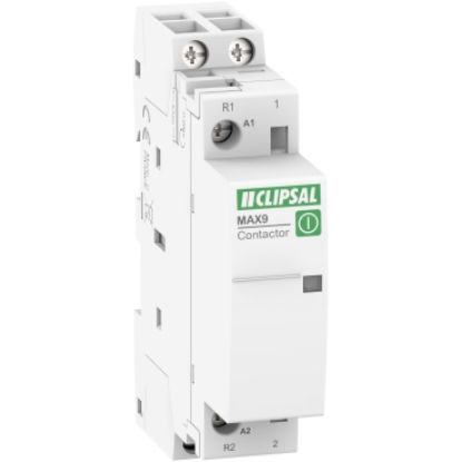 Picture of Clipsal MAX9, Contactor, 1 NO + 1 NC, 25A, Ue=240VAC, Uc=240VAC, 1 Module
