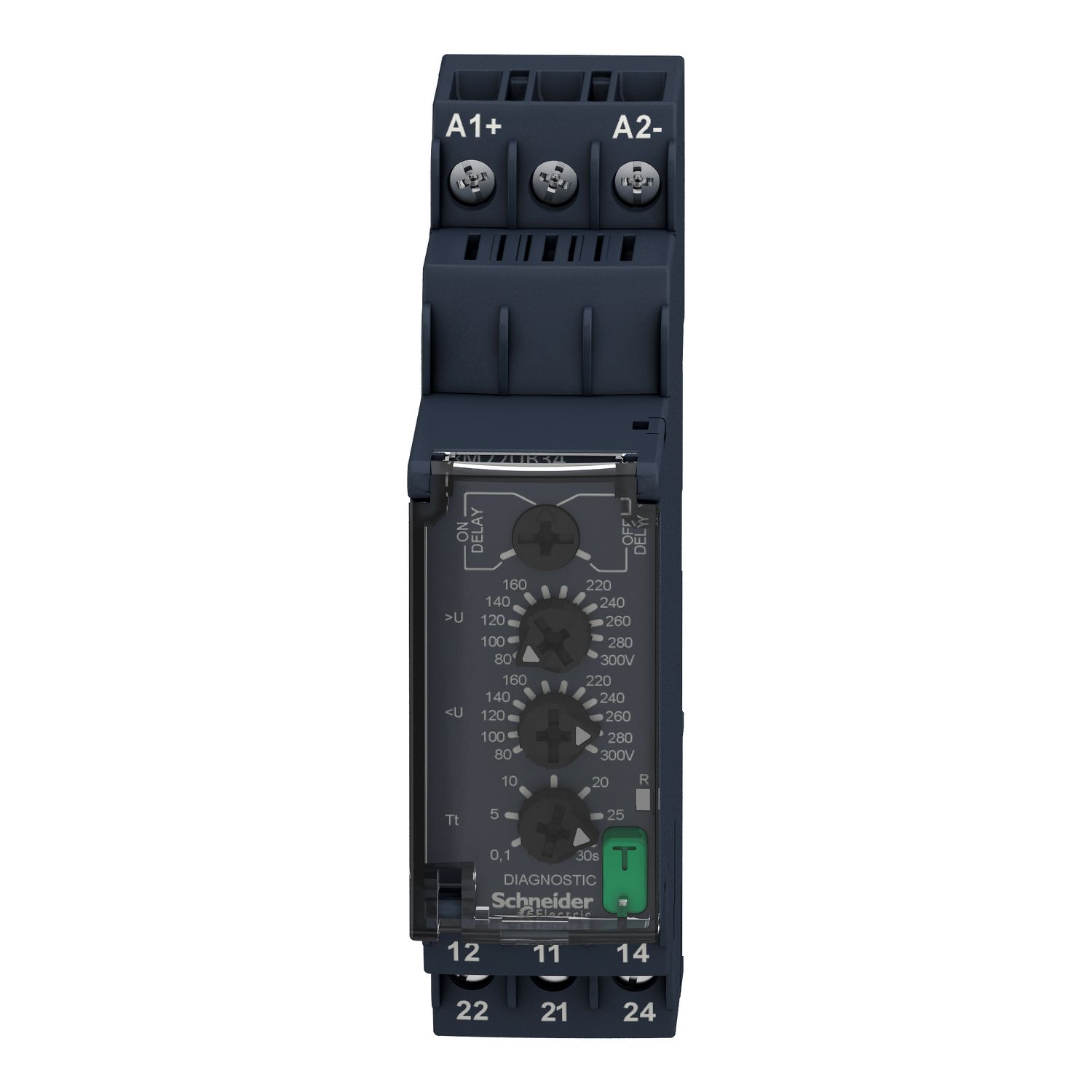Picture of voltage control relay, Harmony Control Relays, 8A, 2CO, 80â€¦300V AC DC, 110â€¦240V AC DC