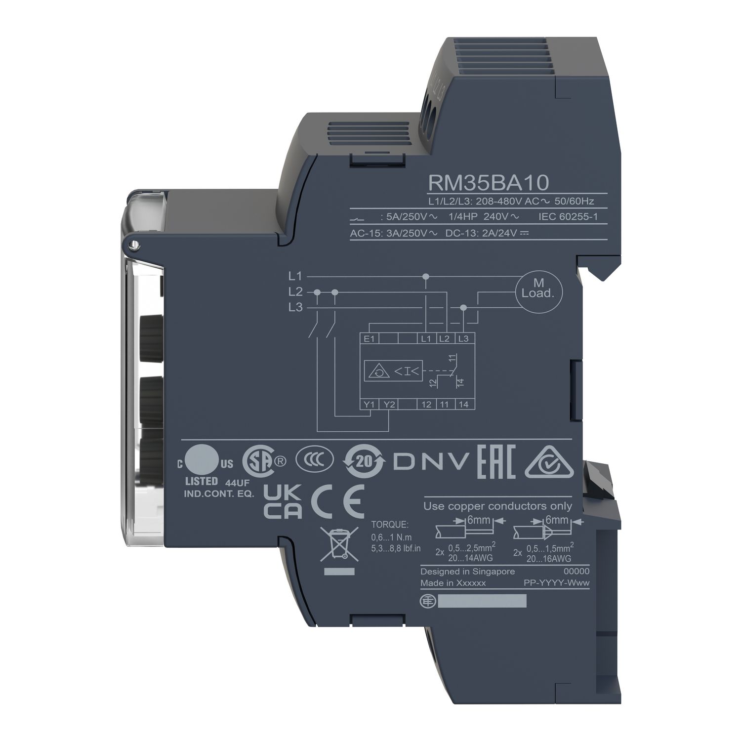 Picture of Modular 3 phase and 1 phase pump Control Relay, Harmony Control Relays, 5A, 1CO, 208...480V AC