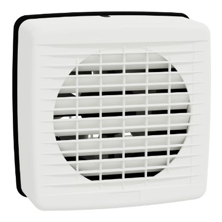 Picture of Exhaust fan, Airflow, window, 150mm blade dia, auto louvre, white