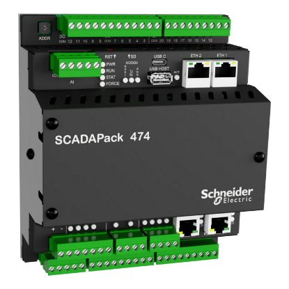 Picture of Smart RTU, SCADAPack 47x | 47xi, supporting DNP3/Modbus/IEC 60870, 20 flowrun license, 2 analog output