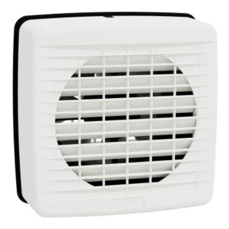 Picture of Exhaust fan, Airflow, window, 200mm blade dia, pull cord louvre, white