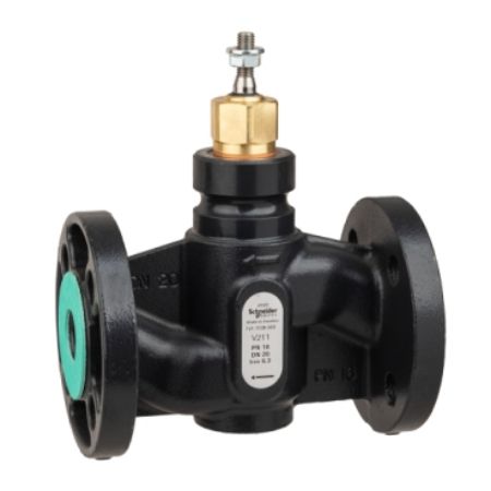 Picture of Venta V211 Globe Valve, 2-Way, PN16, Flanged, DN20, 6.3 kvs, Nodular Iron Body and Seat, Brass Plug, Stem Up Closed.