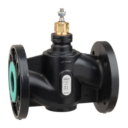 Picture of Venta V211 Globe Valve, 2-Way, PN16, Flanged, DN40, 25 kvs, Nodular Iron Body and Seat, Brass Plug, Stem Up Closed.