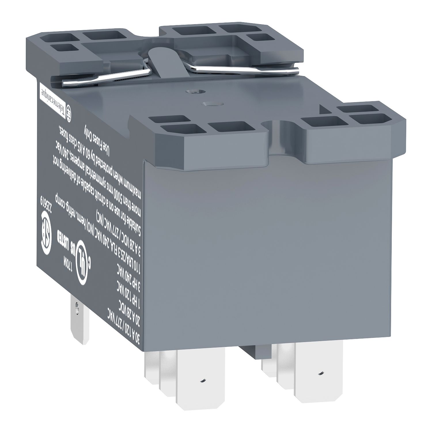 Picture of power relay, Harmony electromechanical relays, DIN rail or panel mount relay, 30A, 2CO, 120V AC