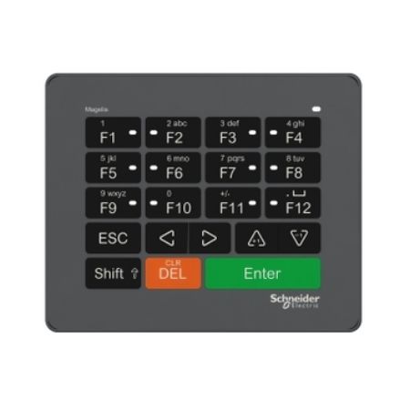 Picture of USB keyboard - 12 function - keys with LEDs integrated - alphanumeric input