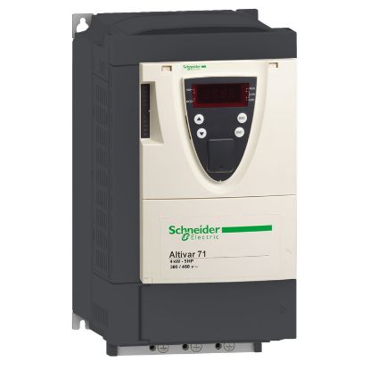 Picture of Variable speed drive, ATV71, 4kW, 5HP, 380 to 480V, 54.5dB, EMC filter, without graphic terminal, CANopen, Modbus, wear part