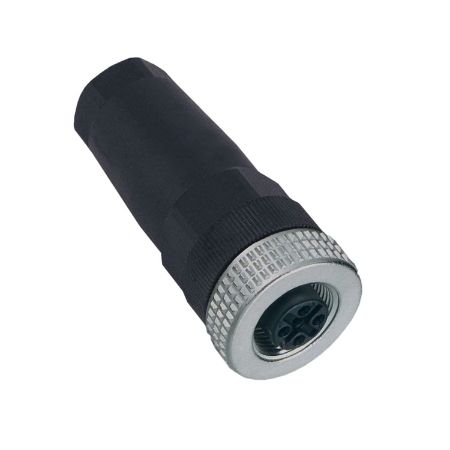 Picture of female, M12, 5-pin, connector - A encoding - CANopen bus