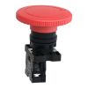 Picture of Complete emergency switching off push button, Easy Harmony XA2, plastic, red mushroom 60mm, 22mm, turn to release, 1NC
