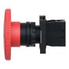 Picture of Complete emergency switching off push button, Easy Harmony XA2, plastic, red mushroom 60mm, 22mm, turn to release, 1NC