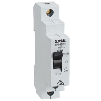 Picture of Clipsal MAX4, Change over switch 1P 63 A 415 V Night off day
