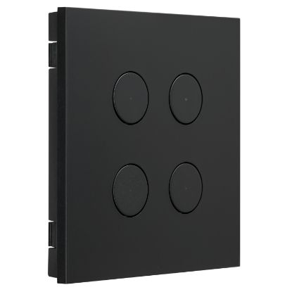 Picture of Wall Plate, C-Bus, Saturn Zen, key input unit, E-Series, 4 key, zen black