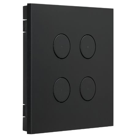 Picture of Wall Plate, C-Bus, Saturn Zen, key input unit, E-Series, 4 key, zen black