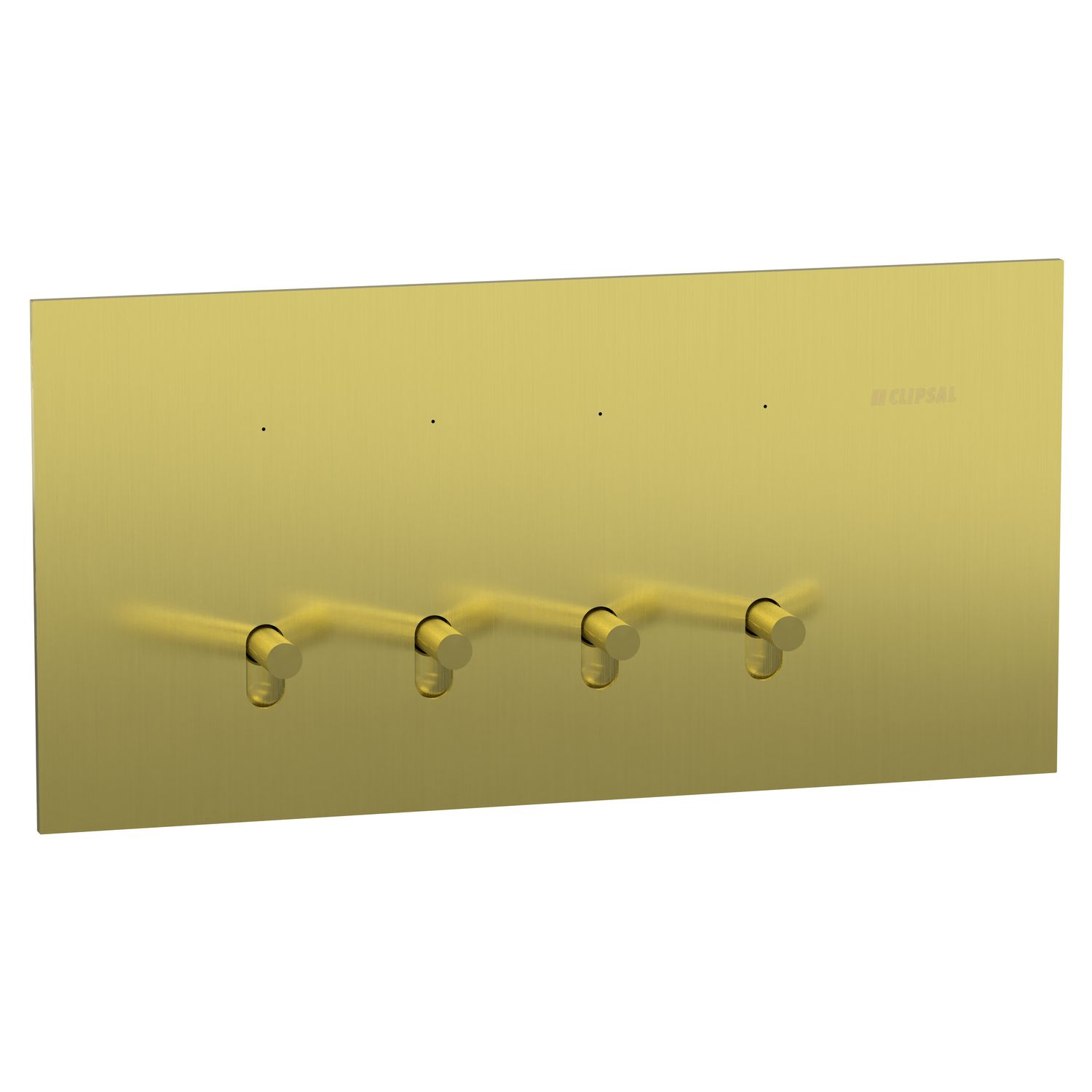 Picture of Switch, Clipsal Solis T Series, 4 gangs, horizontal, 16AX/20A, brushed brass