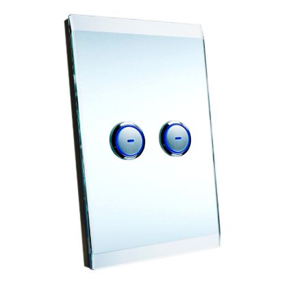 Picture of SpaceLogic Wall Plate, C-Bus, Saturn, A-Series, Key Input unit, 2 keys