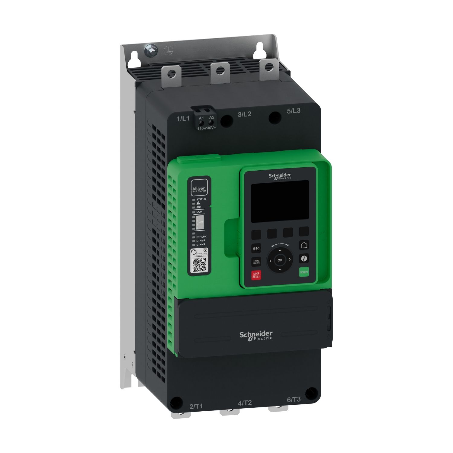 Picture of Soft starter, Altivar Soft Starter ATS490, 140A, 208 to 690V AC, control supply 110 to 230V AC