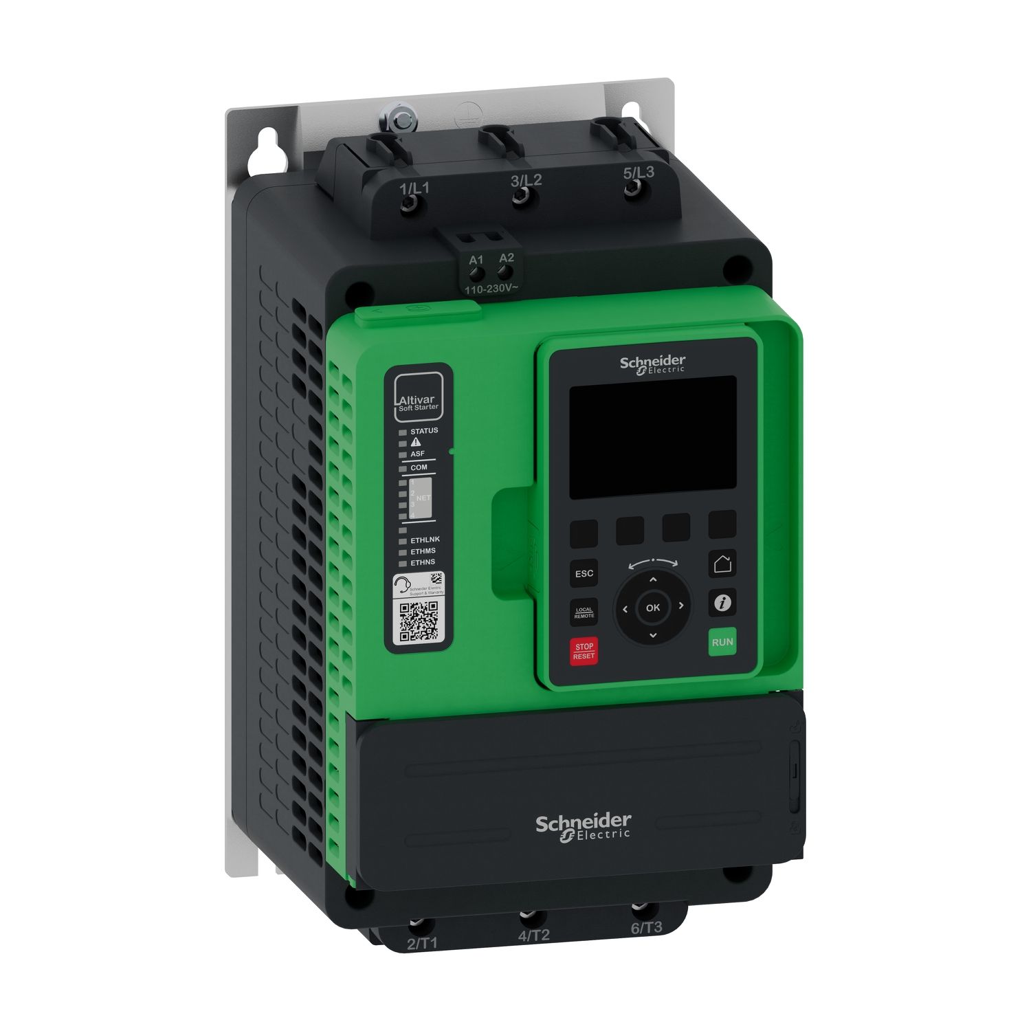 Picture of Soft starter, Altivar Soft Starter ATS490, 17A, 208 to 690V AC, control supply 110 to 230V AC
