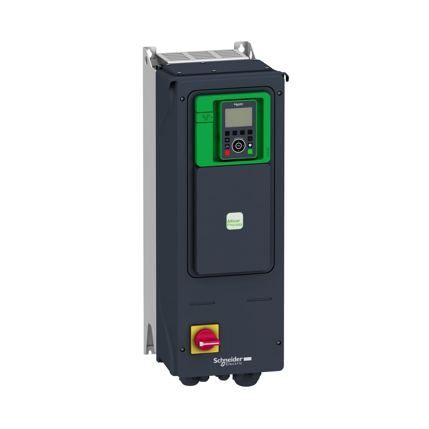 Picture of variable speed drive, Altivar Process ATV900, ATV950, 1.5kW, 400 to 480V, with braking unit, switch, IP55