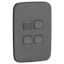 Picture of Switch, Iconic, Assembled, vertical, 1_2way, 4 gangs, 10AX, 230/240V, ash grey